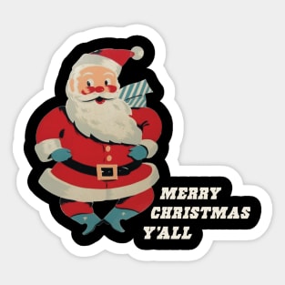 Merry Christmas Y'all  ( cream ) Sticker